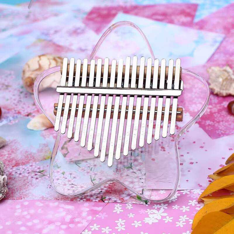 PURM Kalimba Thumb เปียโน Kalimba 17 โทน 21 โทนคริสตัลโปร่งใสเริ่มต้นสาว Kalimba