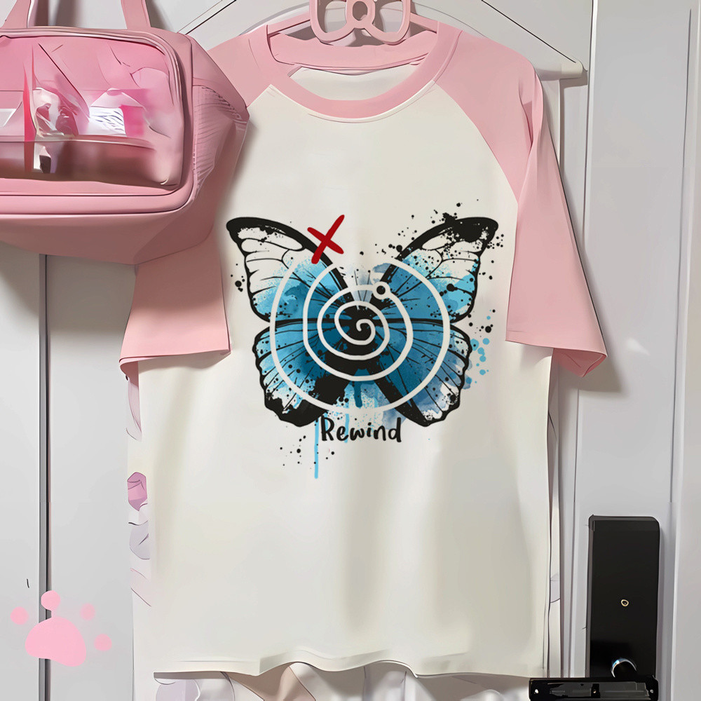 เสื้อยืดผู้หญิงสไตล์ยุค 80s และ 2000s ระบายอากาศได้ดี พร้อมธีม Gothic, Anime, และ Punk