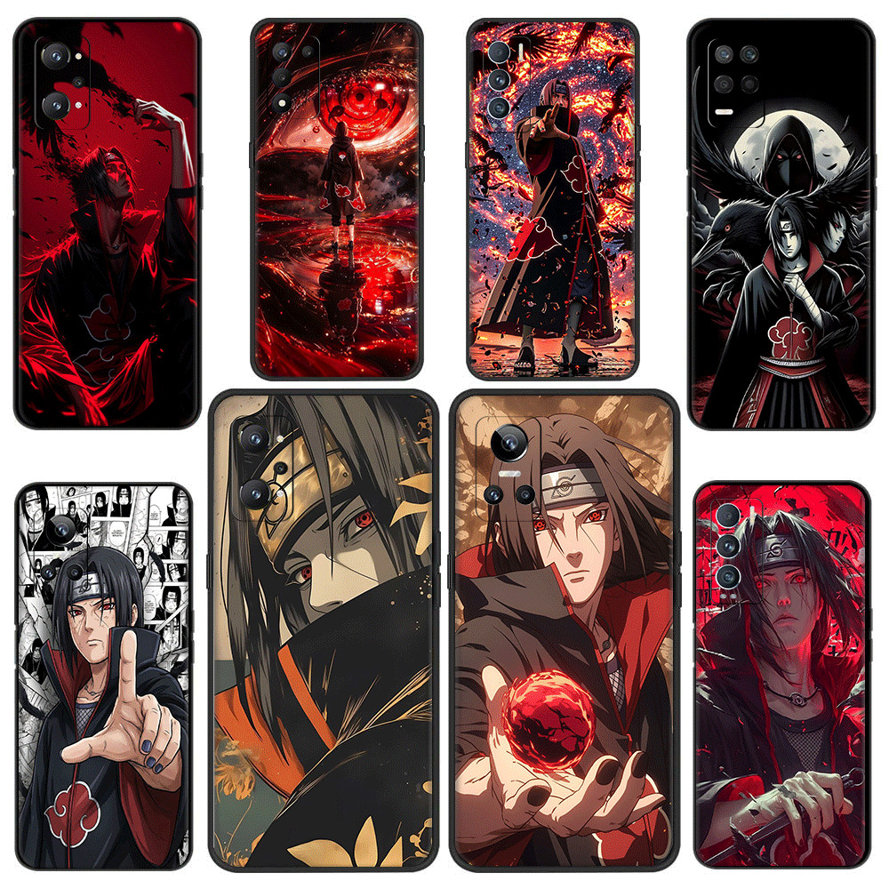 Realme 8S 8i 9i 9 10 Pro Plus 12 12X TPU Spot goods เคสนิ่มสีดําเคสโทรศัพท์ Naruto anime Itachi Uchi