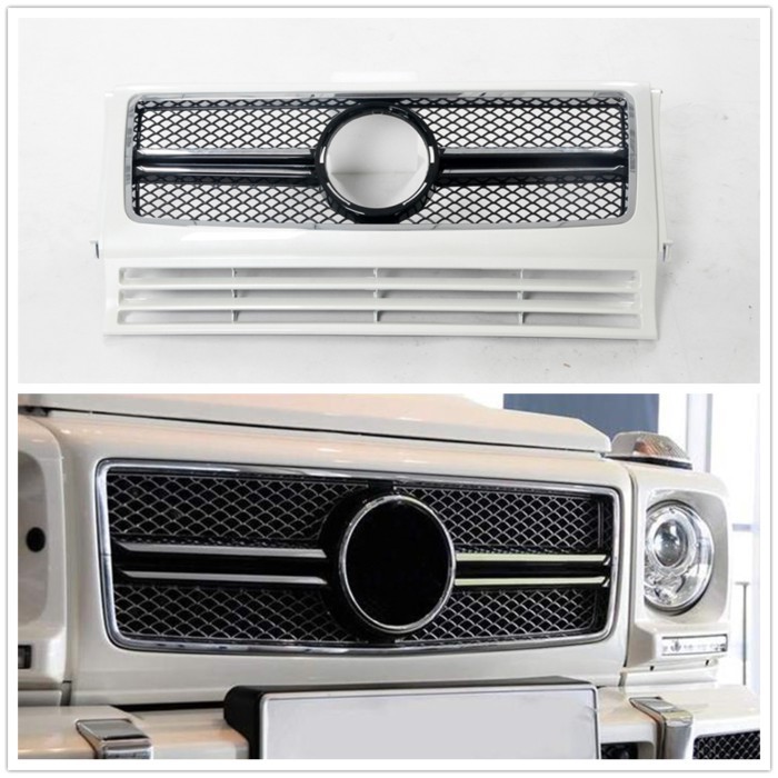 Front Grille Grill For Mercedes-Benz G Class W463 Wagon G550 G500 G350 G55 G63 AMG 1990-2018 Black/