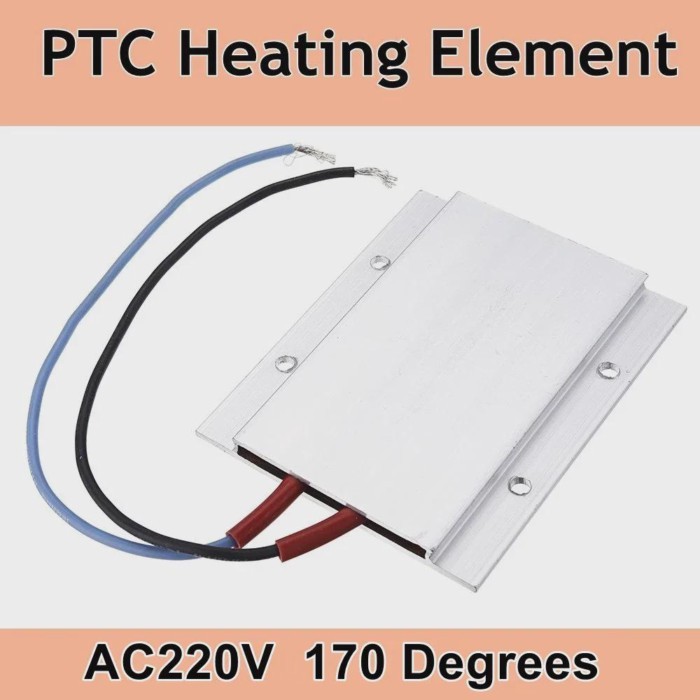 AC 220V 170 Degrees Constant Temperature Ceramic Aluminum Heater PTC Heater PTC Heating Element wit