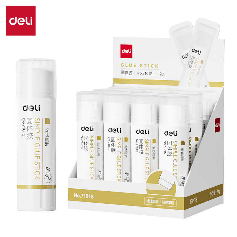Deli Personal Type PVA Solid Glue 9g White Sticks Washable Stick Firm
