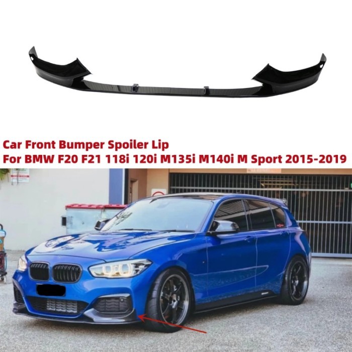 Front Bumper Lip Spoiler For BMW F20 F21 118i 120d 120i M135i M140i M Sport 2015-2019 4Pcs Car Diff