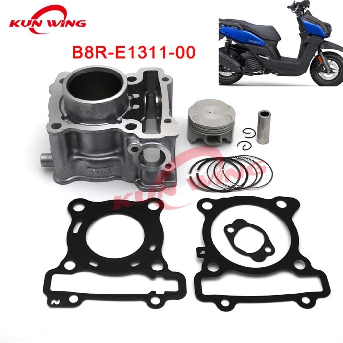 52mm Bore Cylinder Piston Kit for YAMAHA ZUMA 125 B8R B8R-E1311-00 2022-2023 Water-cooled 4-Stroke
