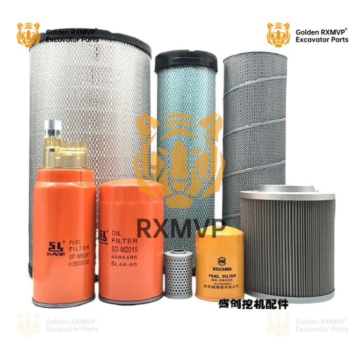 For Xcmg Xe215c Air Filter, Diesel Oil Filter, Oil-water Separator, Hydraulic Return Oil Excavator