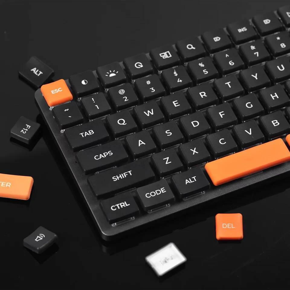 CHOSFOX CFX Low Profile PBT Keycaps สําหรับ Kailh 1350 Choc Low Profile สวิทช์คีย์บอร์ดแบบกลไก Ultra