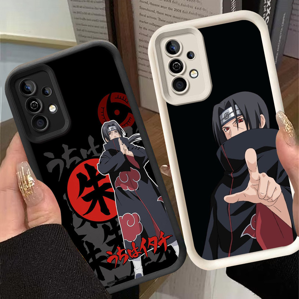 G-45 Naruto Sasuke Casing สําหรับ Samsung S24 A55 S25 M15 S21 FE Ultra 5G สีดําและสีขาว
