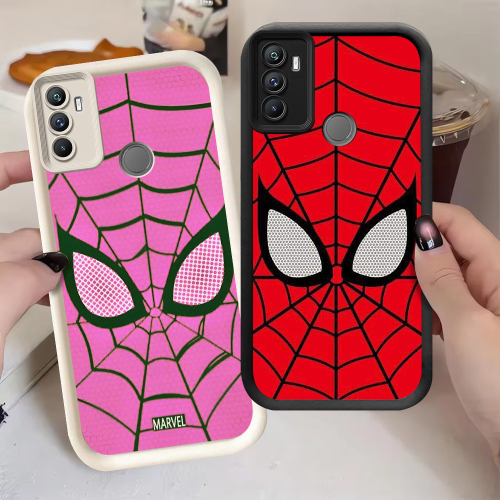 G-68 Spider man Casing สําหรับ OPPO A33 A53S A53 2020 สีดําและสีขาว
