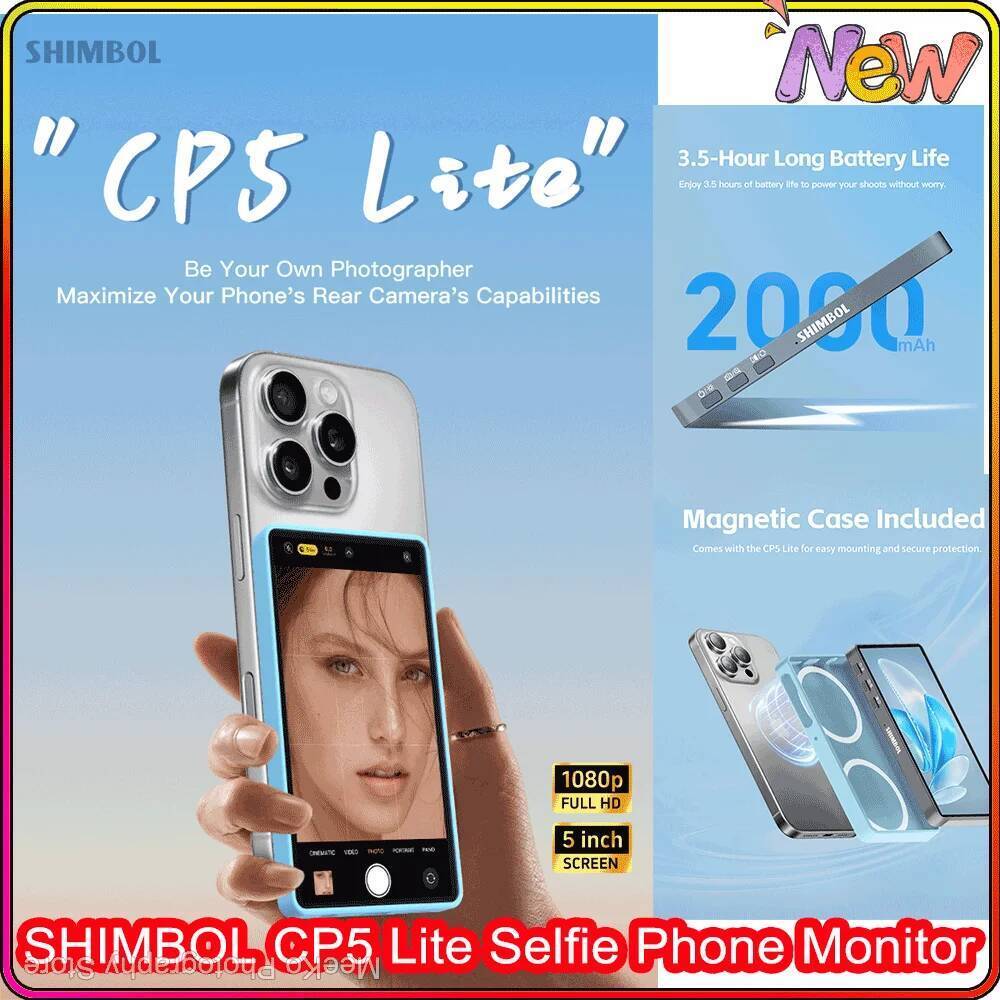 ใหม่ SHIMBOL CP5 Lite Selfie โทรศัพท์ Monitor 5 ด้านหลัง Selfie หน้าจอสัมผัส 1080 P FHD Vlog สําหรับ