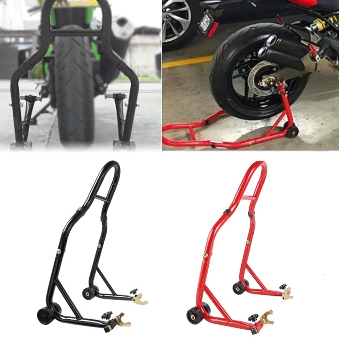 Motorcycle Rear Wheel Support Stand Wheel Stand Black Auto Wheel Support Frame Tire Repairing Tool
