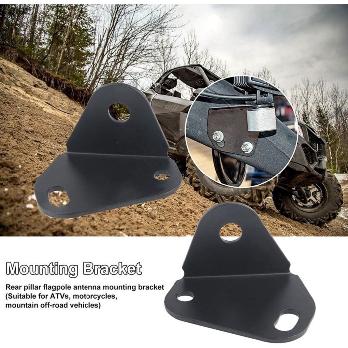 OVOVS UTV Flag Whip Mount Rear Pillar Off-Road Flag Pole Bracket Mounting Brackets Flag Antenna For