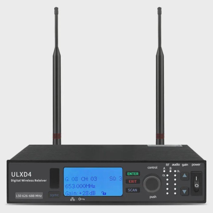 ULXD4 Wireless Handheld Headwear Microphone USB Segment Diversity Mic for Stage