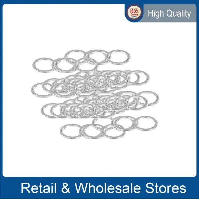 100pcs M14 Crush Washer Oil Drain Plug Gaskets 14X20X1.5mm Fit For Volkswagen Audi Engine Oil Pan S