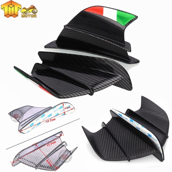 Motorcycle Winglet Aerodynamic Wing Kit Spoiler For Yamaha YZF R1 R1M RS1 R3 R6 R6S R25 R125 125R Y