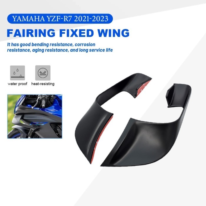 For YAMAHA R7 YZF R7 YZFR7 R7 2021 2022 2023 1pair Fairing Fixed Wing Motorcycle Wing spoiler Aerod