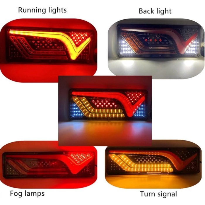 46cm LED Truck Tail Light Rear Light Turn Signal Brake Reverse Signal Lamp Fog light Trailer Lorry