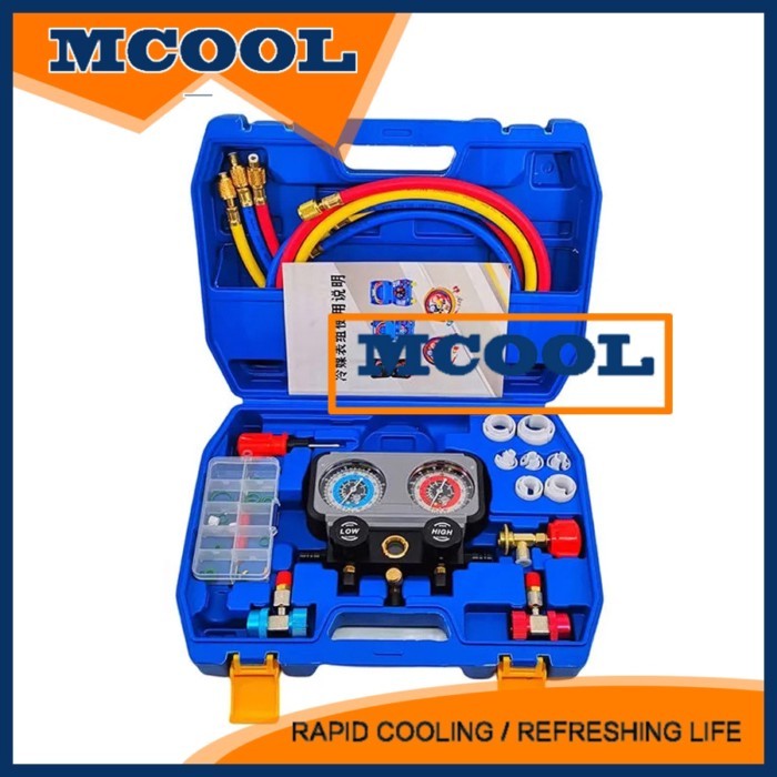 New AC Refrigerant Manifold Gauge Car Refrigeration Air Conditioning Manifold Gauge Maintenence Too