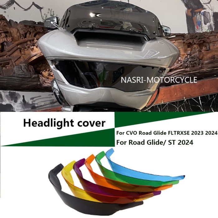 For Harley CVO Road Glide FLTRXSE 2023 Road Glide ST 2024 Motorcycle Front Headlight Cover Headlamp