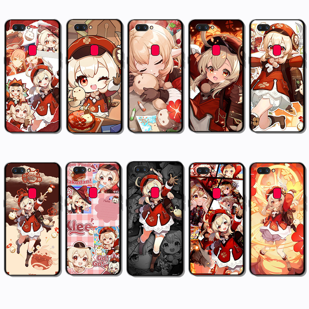 สําหรับ OPPO A1 A1K A3S A5 A5S A7 A8 A9 A11 NF14 Klee ขอบสีดําเคสโทรศัพท์ TPU | ยืดหยุ่น กันกระแทก &