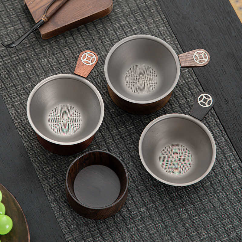 Pure Titanium Thousand-Hole Tea Strainer Tea Strainer One High-End Tea Separator Fair Cup Ultra-Fine