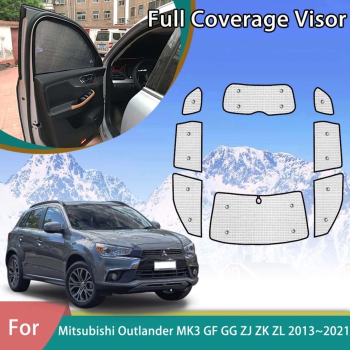Car Full Coverage Sunshade For Mitsubishi Outlander MK3 Phev 2013~2021 Anti-UV Auto Accessories Win