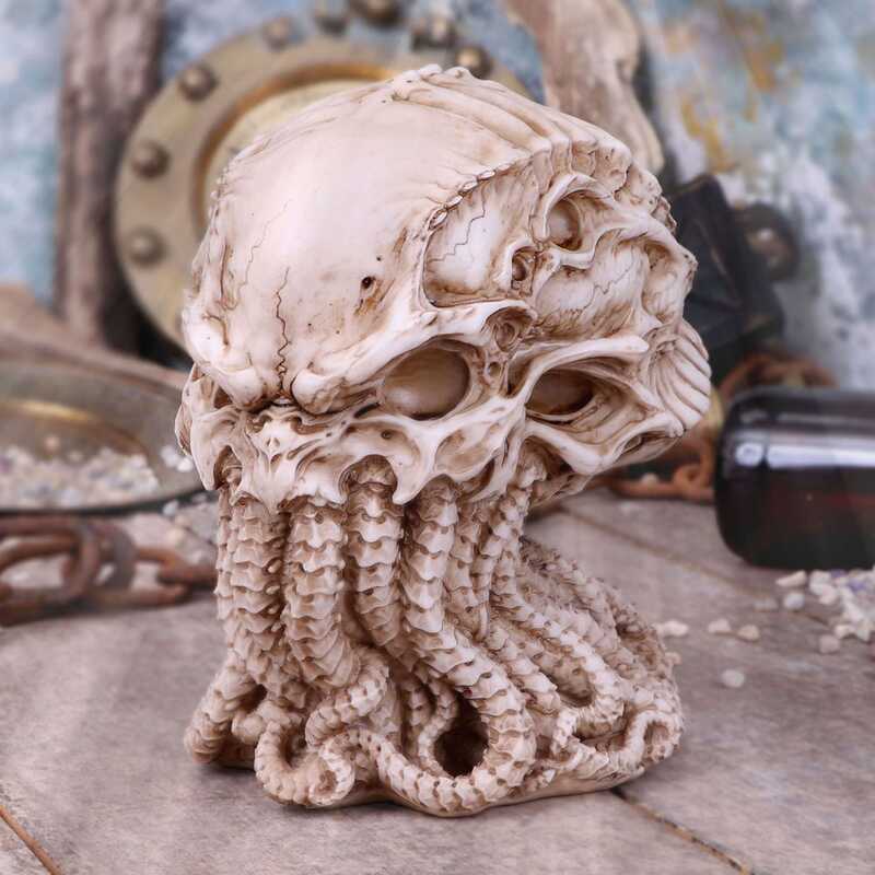 สินค้าใหม่ Cthulhu Skull Cthulhu Skull Myth รูปปั้น Cthulhu Skull เรซิ่นเครื่องประดับ Octopus