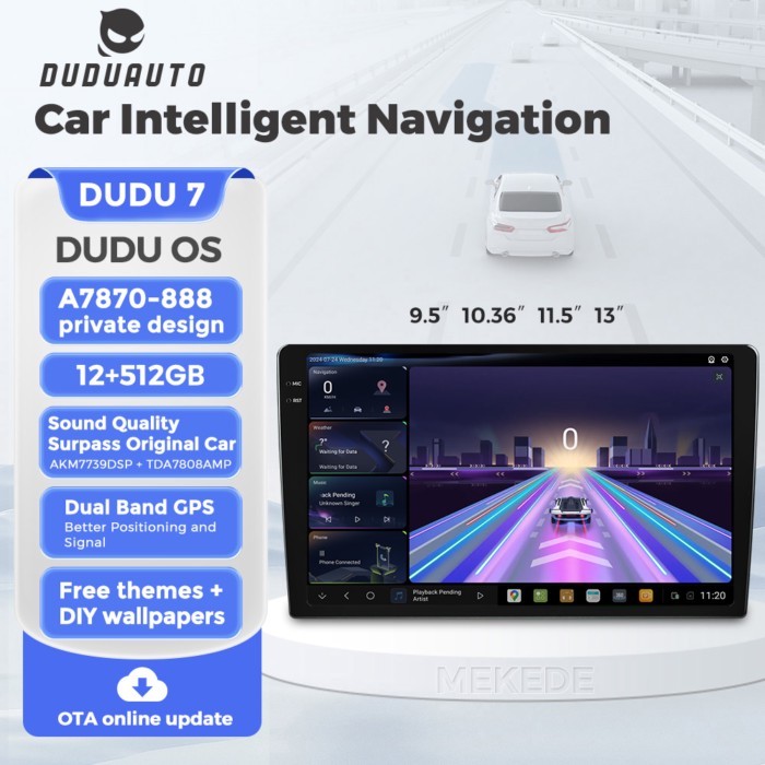 DUDUAUTO DUDU 7 DUDU7 Android 13 Carplay Car Radio Player Intelligent System All in One A7870 AKM77