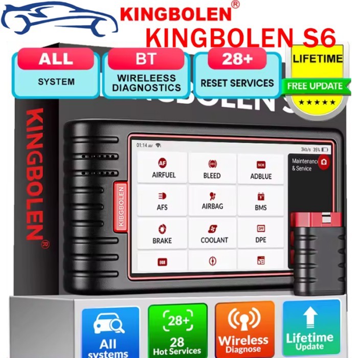 KINGBOLEN S6 OBD2 Scanner Professional Full System OBD2 Diagnostic Tool Car Scanner OBD PK ThinkToo