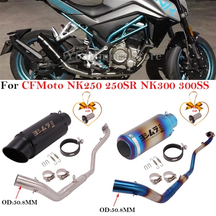Full Systems Motorcycle Exhaust Escape For CFmoto NK250 NK250SR NK300 NK300SR 300SR 250NK NK250SH M