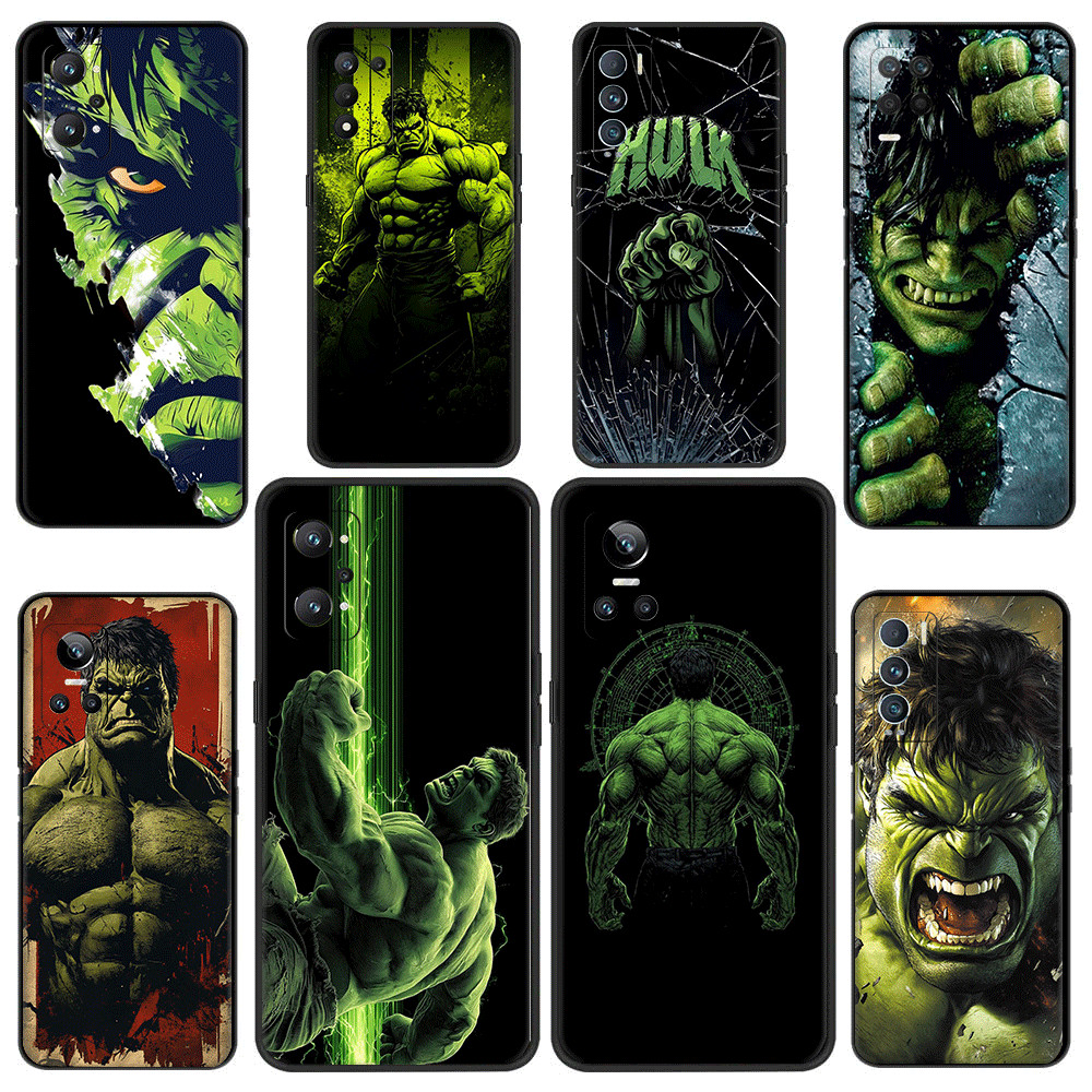 Realme 3 5 6 7 8 Pro 5i 5s Q 6i 7i ความเข้ากันได้เคสโทรศัพท์ TPU ฝาครอบป้องกันแบบนุ่ม Incredible Hul