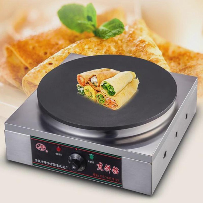 Commercial Crepe Electric Pancake Maker Making Machine Automatic Frying Machine Thermostat Stainles
