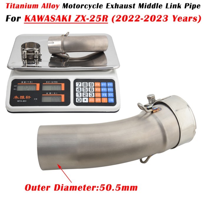 Slip On For KAWASAKI ZX25R ZX-25R ZX 25R 2022 2023 Motorcycle Exhaust Escape System Muffler Titaniu