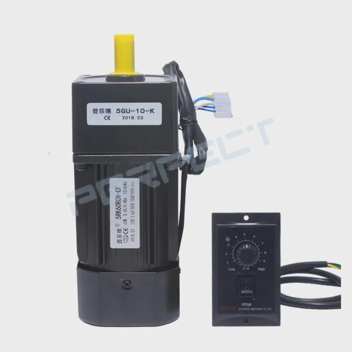 5RK60GN-CF  220V AC Geared Motors 60W Induction Small Machine 2.7/4.5/6.9/9/12.5/18/22/27/33/45/54/