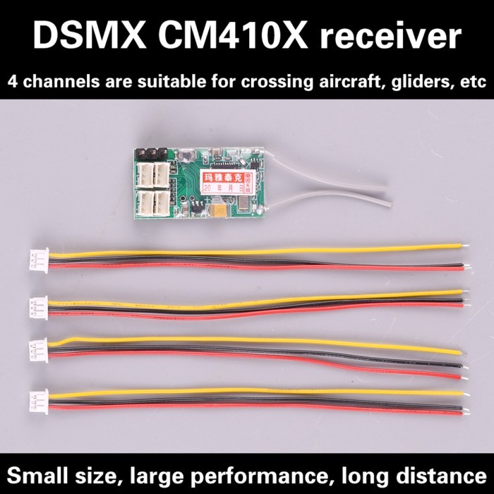 Dsmx DSM2 Remote Receiver For Spektrum DX6I DX18 DX8 DX9 DEVO10 Transmitter,REDCON CM410X - 4Ch Rec