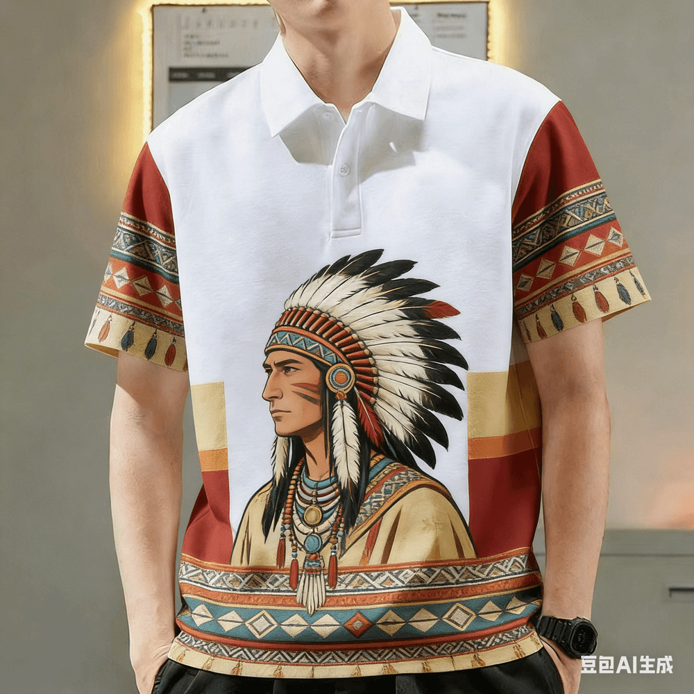 เสื้อโปโลผู้ชายสําหรับผู้ชายเสื้อผ้าการพิมพ์กราฟิกอินเดียเสื้อลําลองแขนสั้นเสื้อโปโลกลางแจ้ง Street 