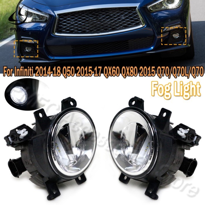 PMFC For Infiniti 2014-208 Q50 2015-2017 QX60 QX80 2015 Q70/Q70L/Q70 LED Fog Light Head Light Assem