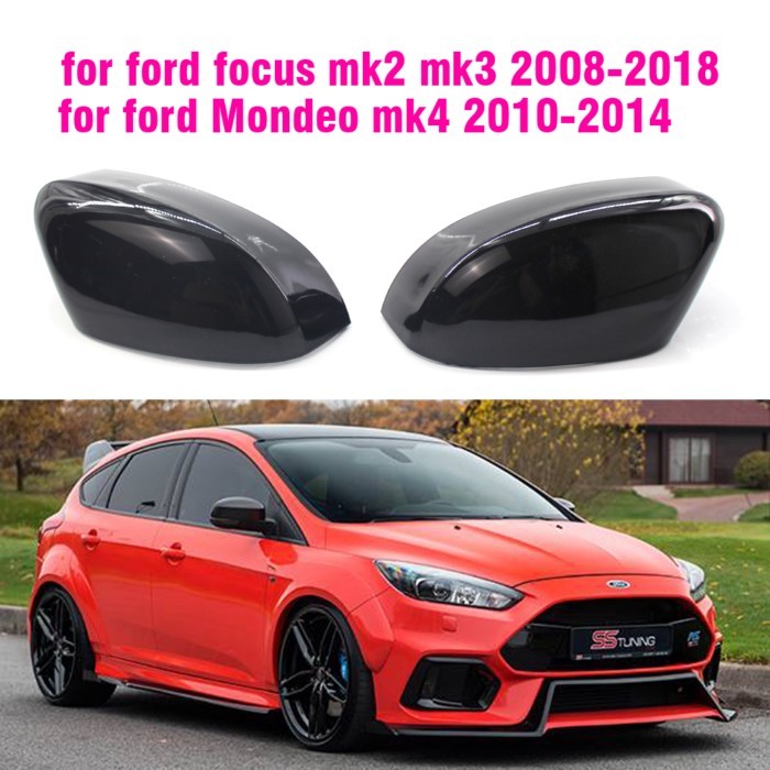 Rearview Mirror Cover Cap Carbon Fiber / Black for Ford Focus MK2 MK3 ,for Mondeo mk4 Facelift Esta