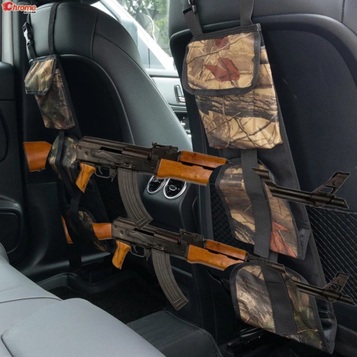 Vehicle Seat Back Gun Sling Rack Rifle Shotgun Storage Bag Holder Organizer Camouflage For Cars SUV