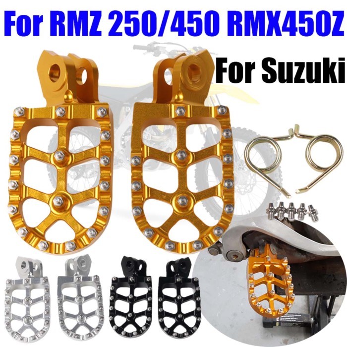 Footrest Footpegs Foot Pegs Pedal For Suzuki RMZ250 RMZ450 RMX450Z RM-Z250 RM-Z450 RM-Z RMZ 250 450