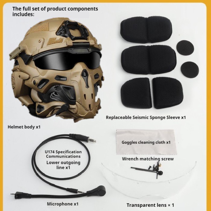 Militar Helmet FAST Helmet Built-in Communication Headset Anti-fog Fan W-Ronin Assault Helmet Detac