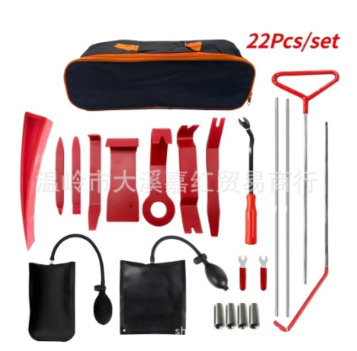22PCS Car Window Door Emergency Open Key Lost Lock Out Unlock Auto Tools Kit Air Wedge Bag Pump Ope
