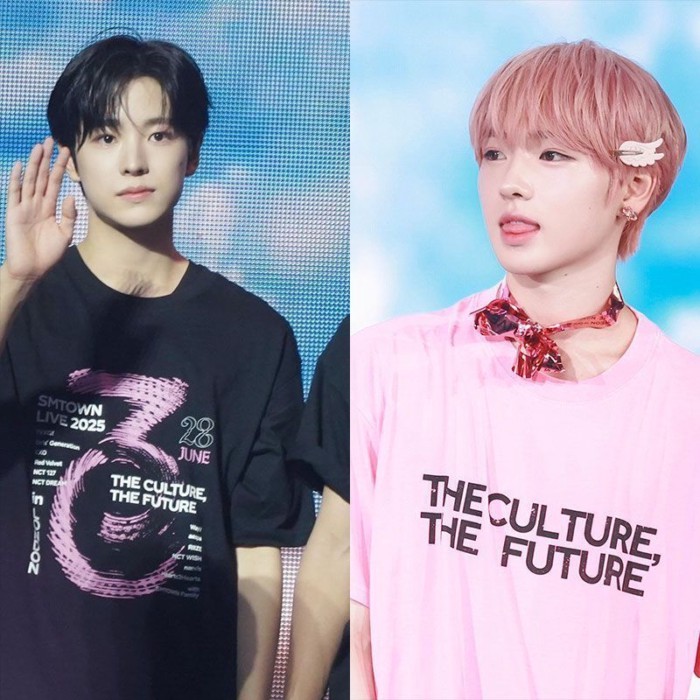 ♞,♘Kpop NCT WISH 127DREAM AESPA EXO 30TH รอบคอผ้าฝ้าย T แขนสั้นเสื้อลําลองผู้ชายและผู้หญิงเสื้อคู่สั