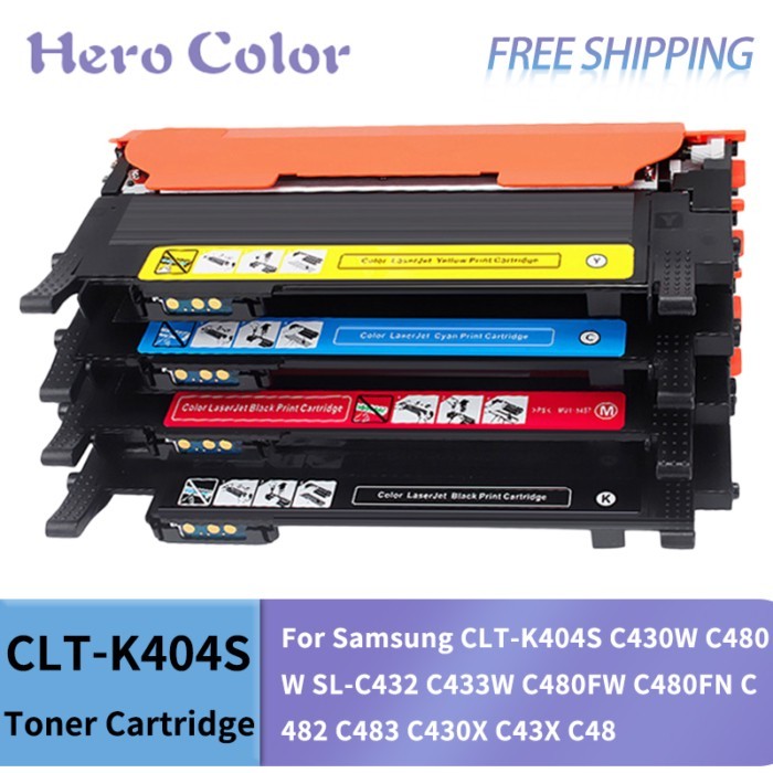 4Color Compatible Toner Cartridge For Samsung CLT-K404S C430W C480W SL-C432 C433W C480FW C480FN C48