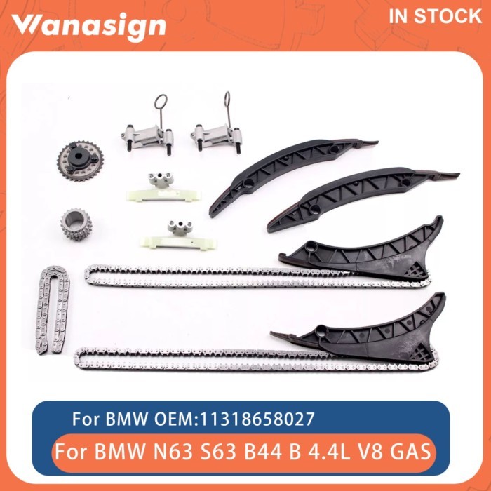 Engine Timing Chain Kit Fit 4.4 L For BMW X5 X6 M5 550i 650i 750i N63 S63 N63B44B S63B44B 4.4L V8 G