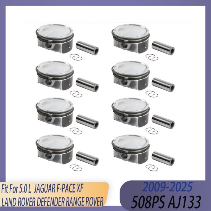 STD 0.25 0.5 Engine Piston & Rings Kit Fit 5.0 L GAS 508PS AJ133 09-24 SCV8 For JAGUAR F-PACE XF LA