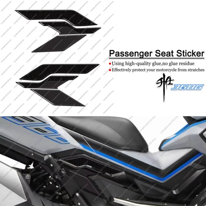 For Zontes 368G 368g Motorcycle Passenger Seat Protection Sticker 3D Epoxy Resin Sticker