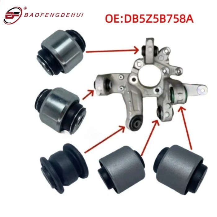 5PCS Rear Suspension Knuckle Bushing Kit For Ford Explorer 2011-2017 DB5Z5B759B DB5Z5B758B  BB5Z5B7