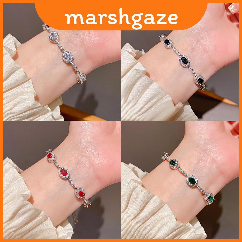 เรขาคณิต Elegant Zirconia สร้อยข้อมือ Cubic Zirconia สําหรับชุดอุปกรณ์เสริมผู้หญิง