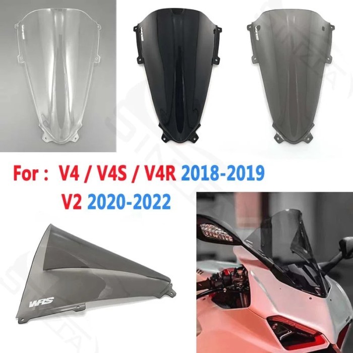 For Ducati Panigale V4 R S V4R V4S 2018 2019 Motorcycle Double Windshield WindScreen Wind Deflector
