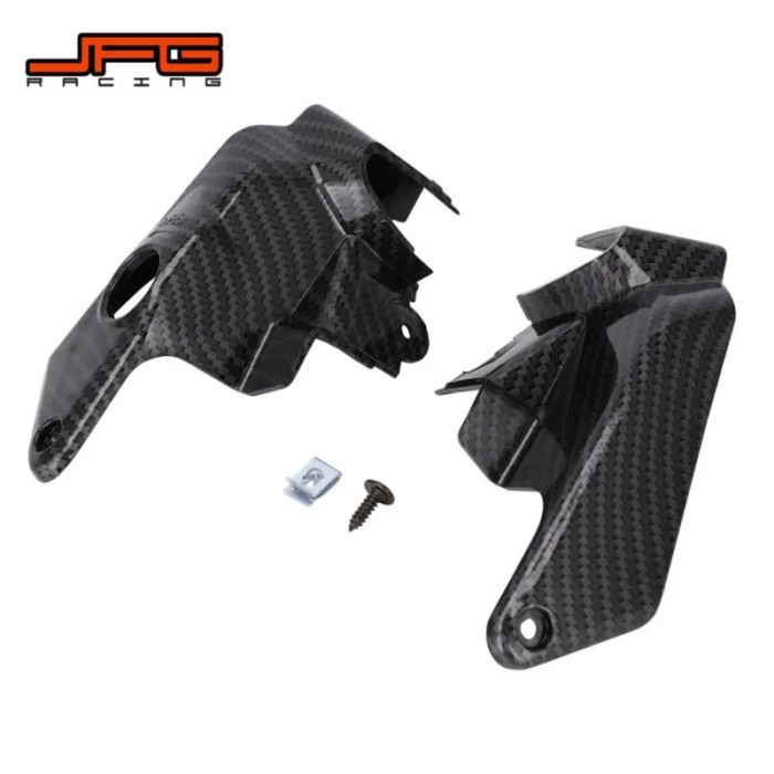 Motorcycle Imitation Carbon Fiber Battery Cover Key Door Shell Cover Battery Compartment Protection